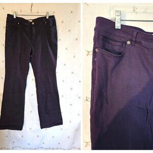 Size 14 Coldwater Creek Purple Straight Leg Jeans